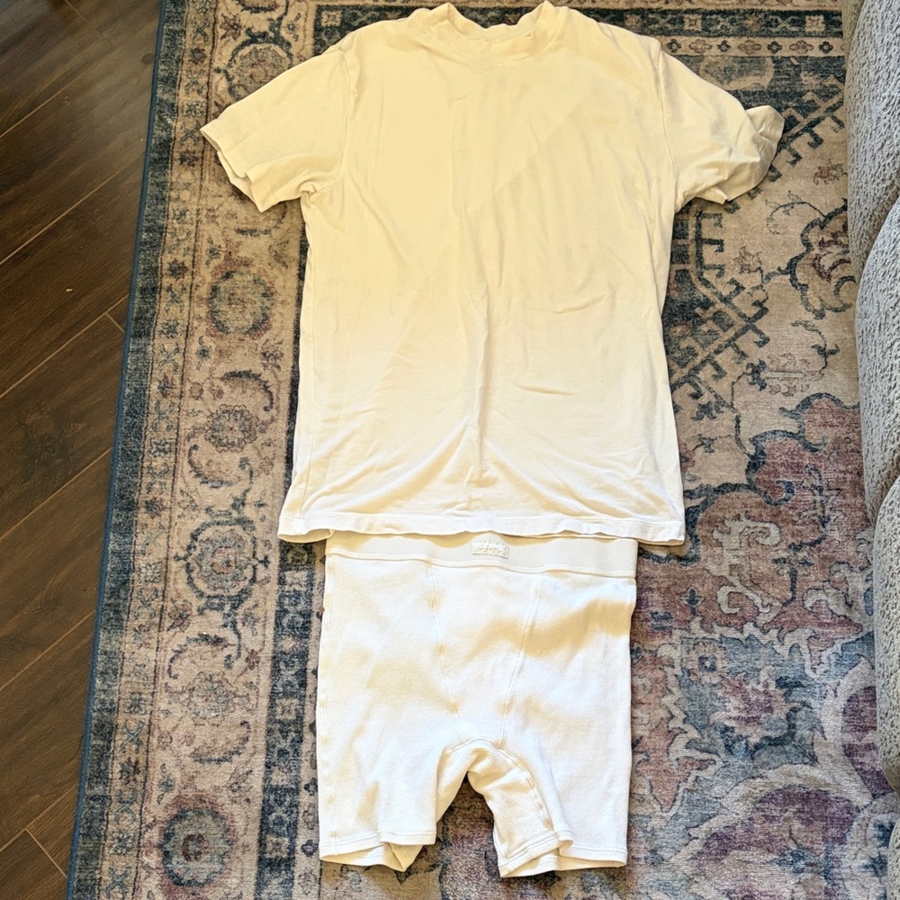 SKIMS Cream Pajama Set